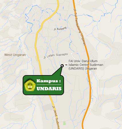 Peta Lokasi (Google Map) UNDARIS Ungaran Semarang Nomor
